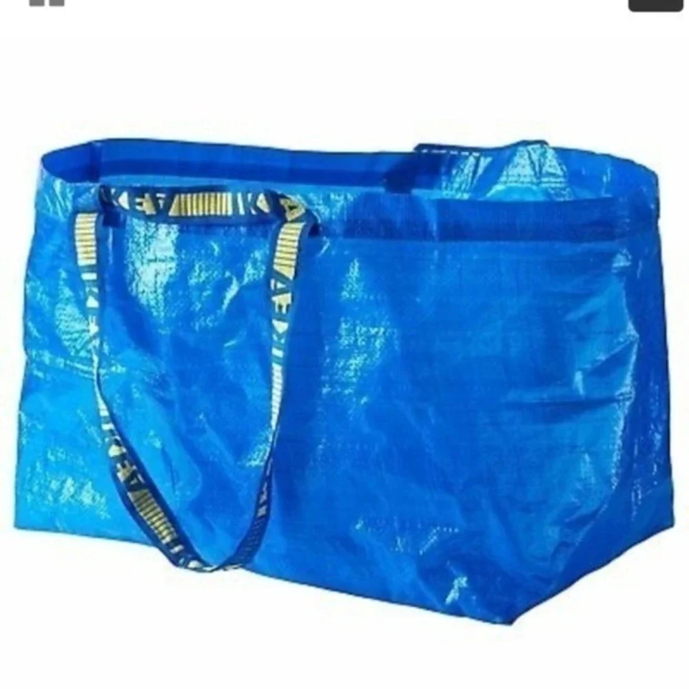 NEW Lot of Ten 10 Frakta Large 19 Gallon Blue IKEA Tote Carrying Storage Bags